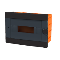 PLASTIC BOX FOR FLUSH MOUNTING 12 WAY, BLACK                                                                                                                                                                                                                   