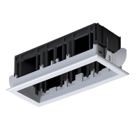MODENA 3 MODULE RECESSED BOX WITH FRAME WHITE