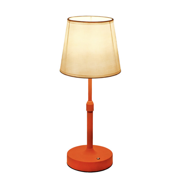 Dimmable LED Table Lamp 2700K Warm Light, Rechargeable, Orange