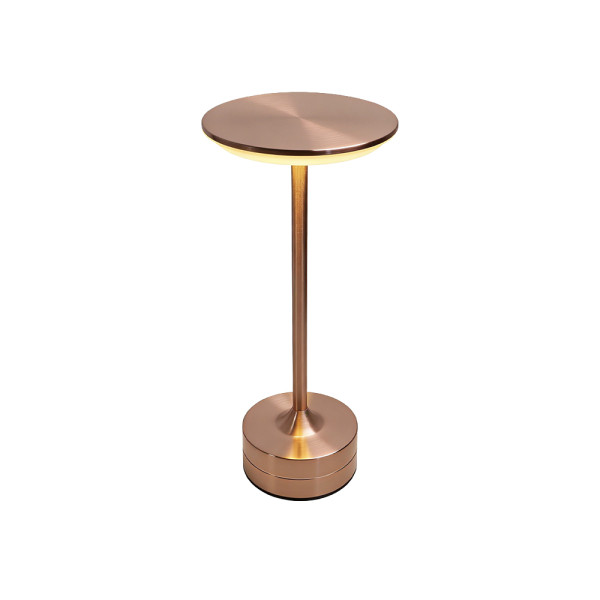 3CCT LED Touch Table Lamp, Rechargeable, Adjustable White Light, Rose Gold