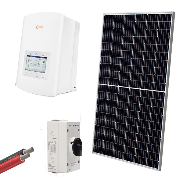 HYBR. SOLAR SYSTEM 1P/3.6kW 560W PANELS WITH BATT.