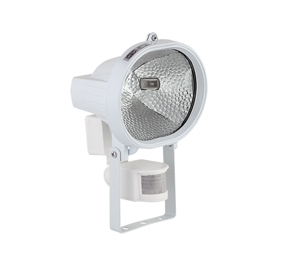 LED FARO CON SENSORE, TIPO &quotALOGENO" CON LAMPADA LED J118 7.5W, BIANCO