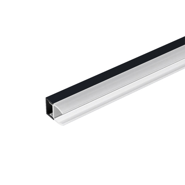 EL-72HCR PROFILE FOR GLASS SHELF 2.5M, BLACK                                                                                                                                                                                                                   