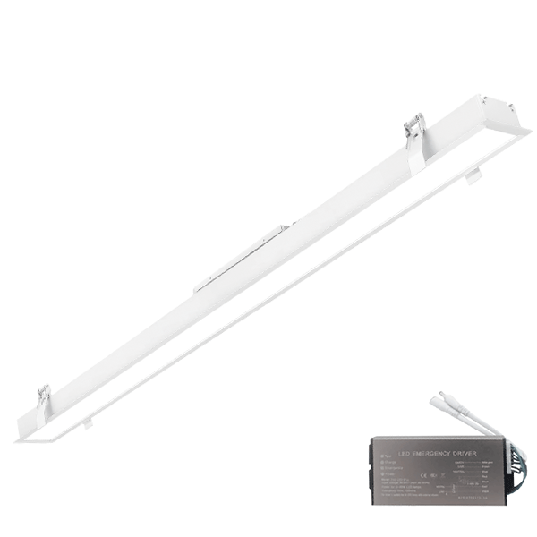 ELMARK LED PROFILO DI INCORPORAZIONE 1500mm 50W 3000K BIANCO + EMERGENCY KIT