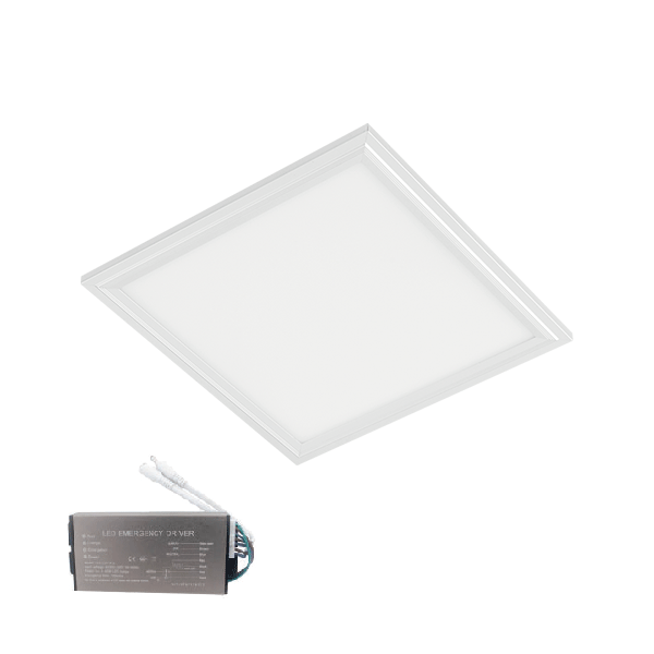 STELLAR LED PANEL 40W 6400K 595x595mm WHITE FRAME +EMERGENCY KIT                                                                                                                                                                                               