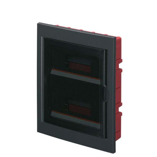 EC630 FLUSH MOUNT. ENCLOSURE 24 MOD. (2X12) BLACK                                                                                                                                                                                                              