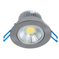 LED FARETTO DA INCASSO LSLCOB 7W 2700K-3000K 230V NICHEL SATINATO