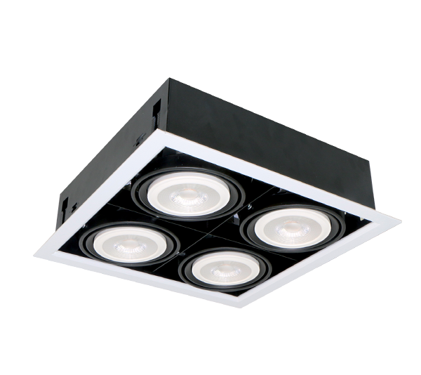 LUCE ACCENTO LED QUAD412 12W 4XE27 2700K GRIGIO SCURO