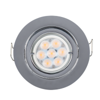 LED METAL ROUND SPOTLIGHT HIGH POWER 6W 4000-4300K SATIN NICKEL                                                                                                                                                                                                