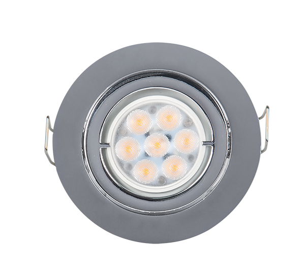 LED METAL ROUND SPOTLIGHT HIGH POWER 6W 4000-4300K SATIN NICKEL                                                                                                                                                                                                