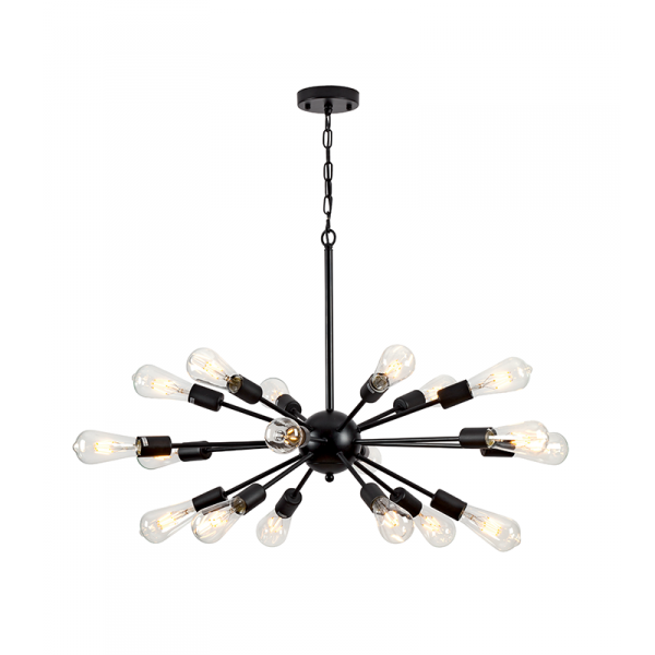 JACKSON LAMPADARIO 18XE27 NERO D730mm                                                                                                                                                                                                                            