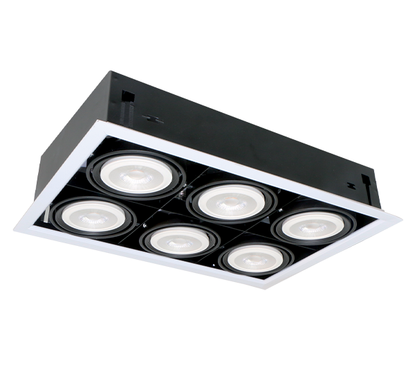 LUCE ACCENTO LED QUAD612 12W 6XE27 2700K GRIGIO SCURO