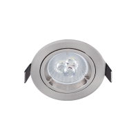 LED МЕТАЛНА КРЪГЛА ЛУНА 6W GU10 2700K САТЕН НИКЕЛ                                                                                                                                                                                                              